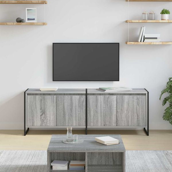 vidaXL TV-Schränk Graues Sonoma 140 x 36 x 49,5 cm Holzwerkstoff 886513