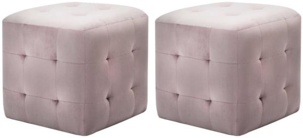 vidaXL Pouf 2 Stk. Rosa 30x30x30 cm Samtstoff 278388