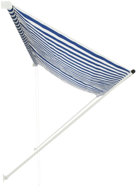 vidaXL Einziehbare Markise 350 x 150 cm Blau und Weiß 143750