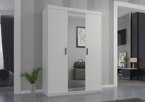 Beautysofa Eckkleiderschrank ELENA 3D mit Spiegel Bild 2