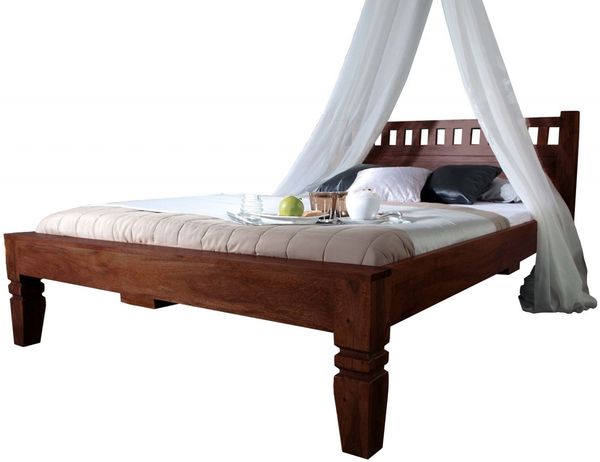 Bett Akazie 200x200x90 nougat lackiert OXFORD #231