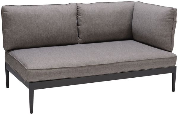 Gartensofa Topaz, Aluminium, Grau, 149 x 68 x 78 cm