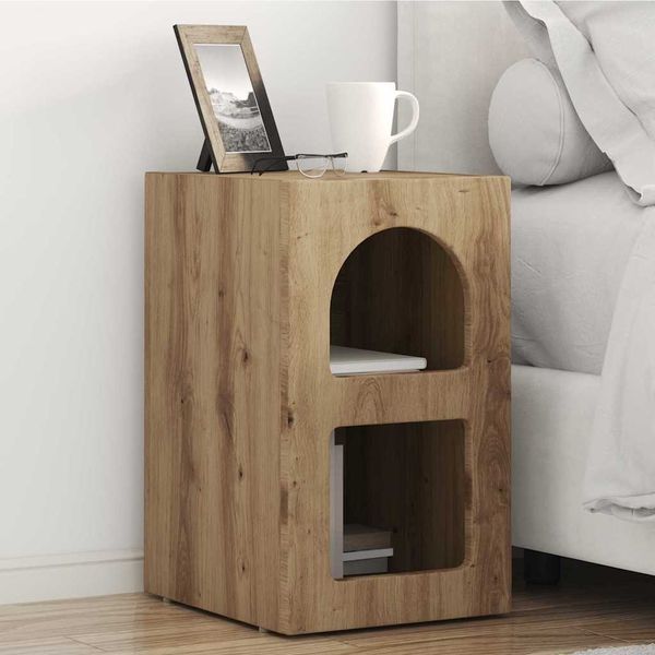 vidaXL Nachttisch ELST Artisan-Eiche 29,5 x 33,5 x 50 cm Holzwerkstoff 891242