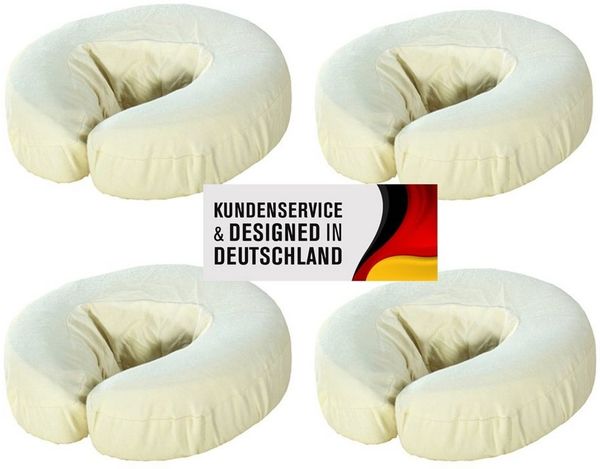 Duke-Handel Massageliegenbezug 4-teiliges Kopfbezügeset aus Baumwolle, Baumwolle, Gummizug: rundum, (4 Stück), einfaches Aufziehen, extrem stabil, formtreu