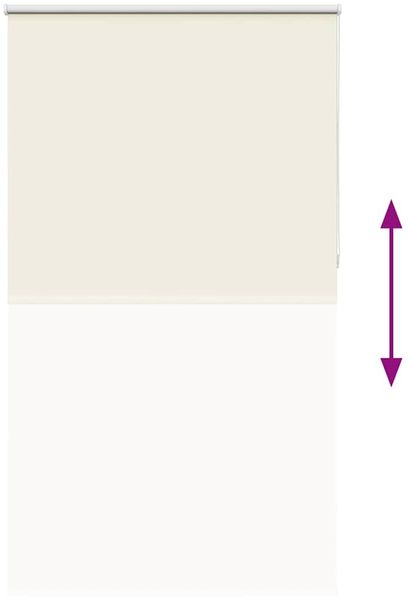 vidaXL Verdunkelungsrollo Cremeweiß 125x230cm Stoffbreite 121,6cm 4011731 Bild 5