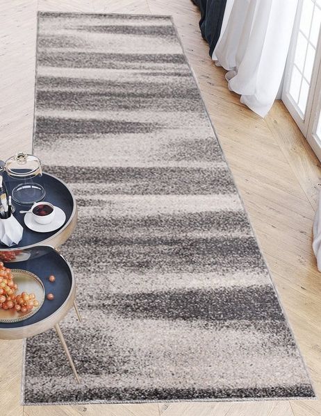 Mazovia Läufer Läufer Flurläufer Modern für Vorzimmer, Küche - Grau, 60x100 cm, Kurzflor, Meterware, Höhe 10 mm