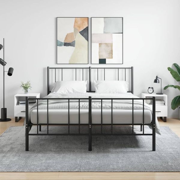 vidaXL Nachttische 2 Stk. Weiß 40x35x47,5 cm Holzwerkstoff 827485