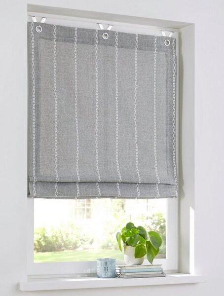 Kutti Raffrollo Raya, mit Hakenaufhängung, ohne Bohren, freihängend, Montage ohne Bohren, mit Edelstahlhaken Bild 4