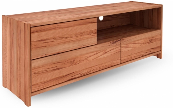 TV-Board Zigo aus Kernbuche massiv 148x41x54 mit 3 Schubladen und 1 Fach