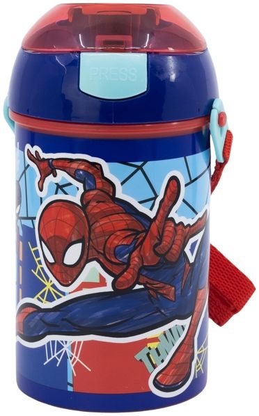 Spiderman Kinderflasche 450 ml Wasserflasche für Schule & Freizeit