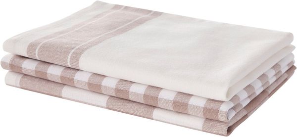OTTO home Geschirrtuch Ravven, (Set, 3-tlg, 3er Set), 100 % Baumwolle, 70 × 50 cm, 3er-Set, Farbauswahl, Karo, Streifen