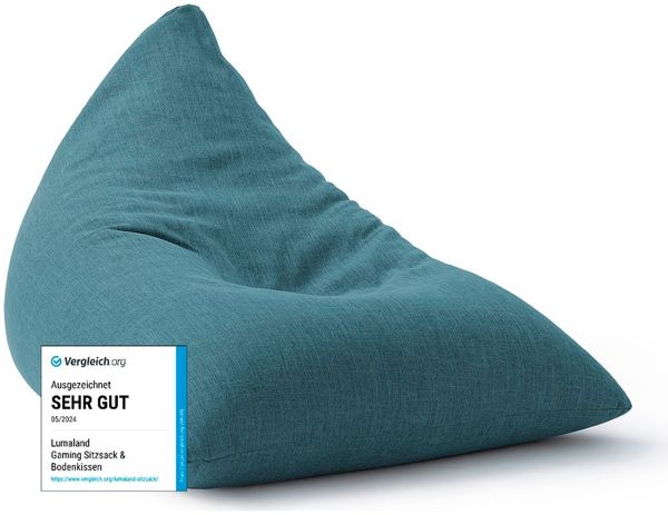 Lumaland 'Interior Line' Sitzsack, Dreieckig, Aqua, 150 x 100 x 100 cm, 370 l Bild 2