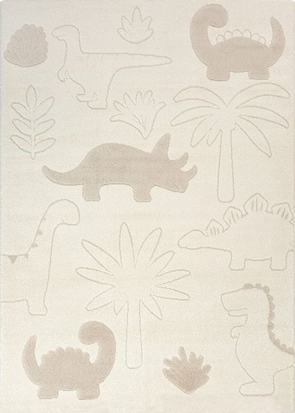 merinos Teppich Eclipse kids Dinos, rechteckig, Höhe: 14 mm, Teppich für Kinderzimmer, Kinderteppich, Spielteppich, Pflegeleicht