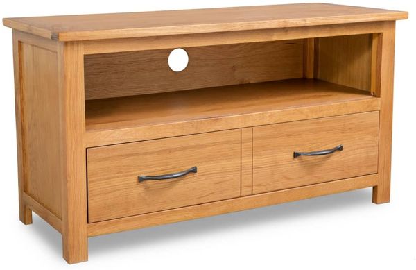 vidaXL TV-Schrank 90 x 35 x 48 cm Massivholz Eiche [244466]