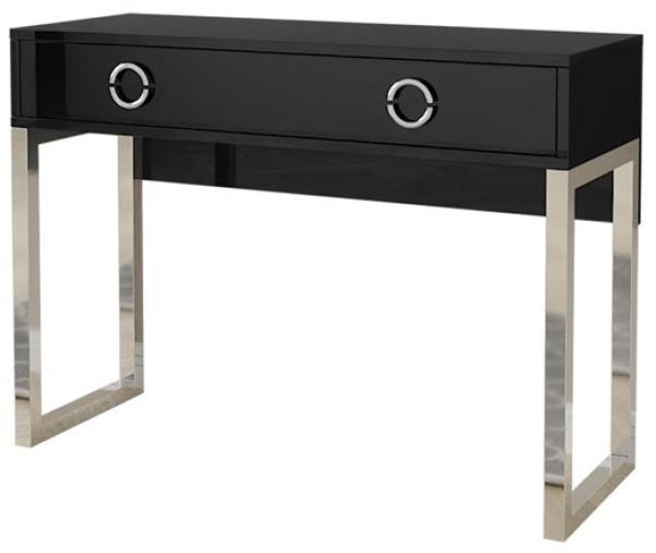 Konsolentisch "Milla" Flurtisch 110x40 cm schwarz Hochglanz