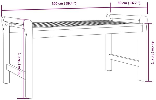 vidaXL Couchtisch 100x50x50 cm Massivholz Akazie 312136 Bild 7
