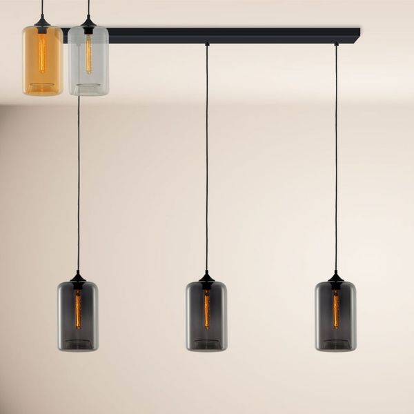 s.luce Cruet Up Esstisch-Pendelleuchte 2 bis 5-flammig 120cm Rauch