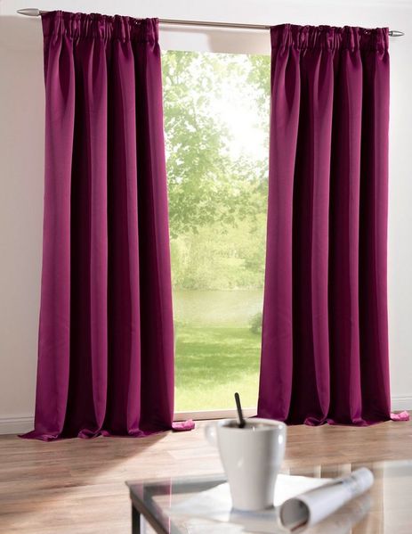 DecoHome24 Gardine Brillant (2 St), Kräuselband, blickdicht, blickdicht