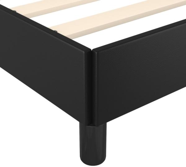 vidaXL Bettgestell mit Kopfteil ohne Matratze Schwarz 180x200 cm 347513 Bild 7
