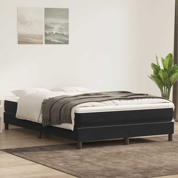 vidaXL Boxspringbett ohne Matratze Schwarz 160x220 cm Samt 3315881