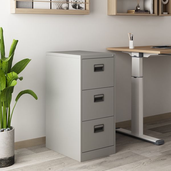 Schubladenschrank Rääkkylä 103x45x62cm Stahl [en. casa]