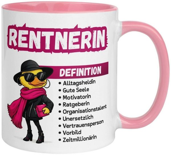 Momentals Tasse Rentnerin – „Definition einer Rentnerin“ – Geschenk Rente Frau, Gratis Versand · Links-&Rechtshänder · Spülmaschinenfest