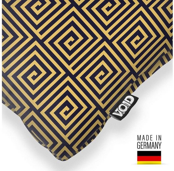 VOID Kissenbezug, (1 Stück), Art Deco Muster Blau Retro Kunst Luxus Wohnzimmer ration klassisch ge
