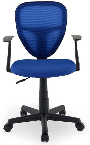 IDIMEX Schreibtischstuhl STUDIO, für Kinder, höhenverstellbar mit Armlehnen, atmungsaktives Mesh Blau