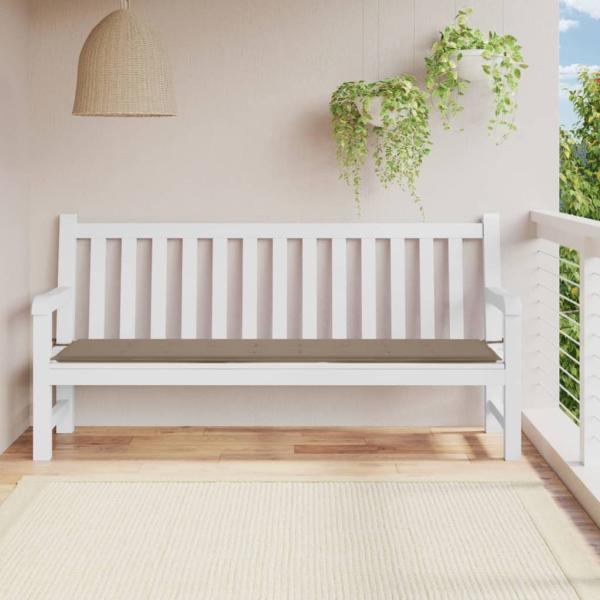 vidaXL Gartenbank-Auflage Taupe 200x50x3 cm Oxford-Gewebe 47614