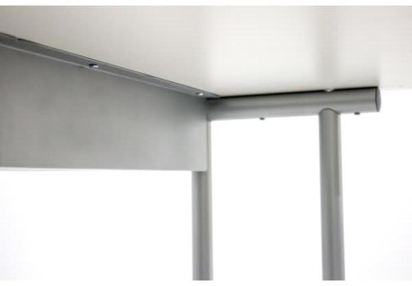 Kerkmann Schreibtisch START UP 100x60x75 cm C-Fuß-Gestell alusilber inkl Kabelkanal verschiedene Dekore Grafit Bild 4