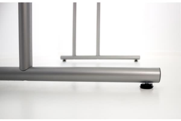 Kerkmann Schreibtisch START UP 100x60x75 cm C-Fuß-Gestell alusilber inkl Kabelkanal verschiedene Dekore Grafit Bild 3