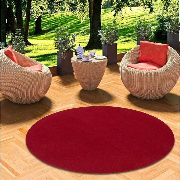 Snapstyle Rasenteppich Kunstrasen Rasenteppich mit Noppen Kingston Rund, Rund, Höhe: 7 mm