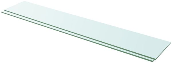 vidaXL Regalböden 2 Stk. Glas Transparent 110x20 cm 3051589