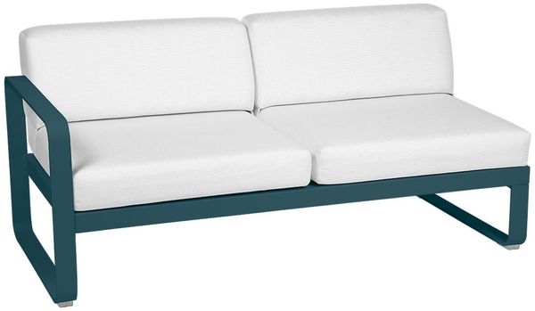 Bellevie Lounge 2-Sitzer Modul 21 Acapulcoblau 81 Grauweiß Links