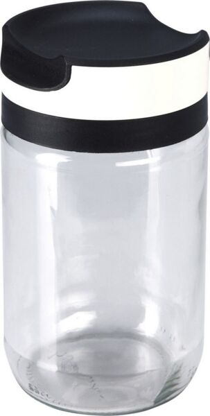 Koopman Vorratsglas Aufbewahrung Küche Dose Glas 660 ml Rund Deckel Transparent, Glas, (2-tlg), 2er Set, 660 ml, Sturzglas, Deckel