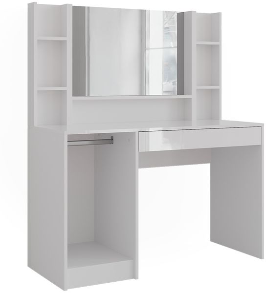 Schminktisch Sherry Weiß/Weiß Hochglanz 119.8 cm 4 Teile Vicco
