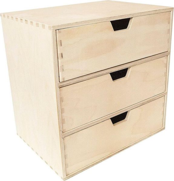 Creative Deco Schubladenbox Schubladenelement Mini-Kommode für Kleinigkeiten aus Birkensperrholz, (3-St)