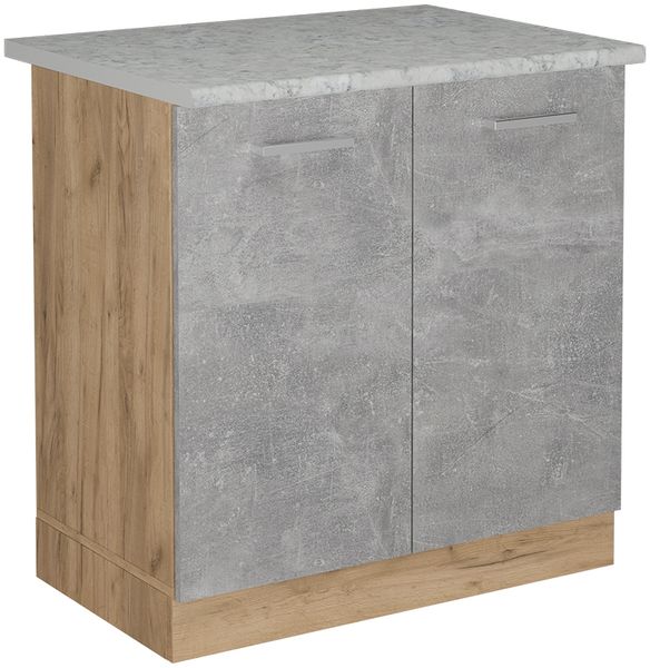 Spülenunterschrank R-Line Beton 80 cm AP Marmor Vicco