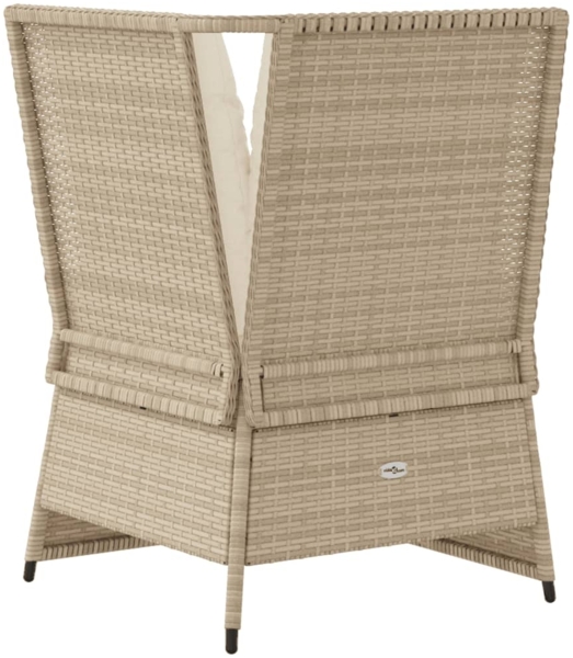 vidaXL Garten-Ecksofa mit Kissen Beige Poly Rattan 368986 Bild 5