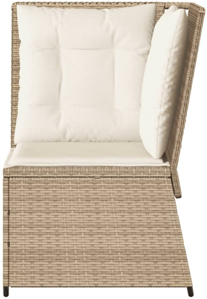 vidaXL Garten-Ecksofa mit Kissen Beige Poly Rattan 368986 Bild 3