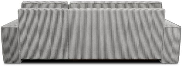 Ecksofa Totti L mit Schlaffunktion und Bettkasten - Cord Stoff - L-Form Couch, Polstersofa, Schlafsofa, Sofagarnitur (Schwarz (Poso 135) Seite: Rechts) Bild 5