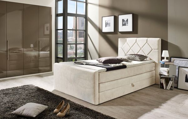 Places of Style Boxspringbett Atlanta, inklusive Topper und Bettkasten