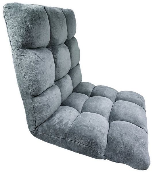 HTI-Living Relaxsessel Bodensessel Grau klappbar mit Rückenlehne verstellbar (1 Stück), Loungesessel Bild 3