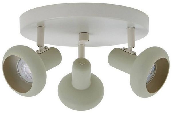 Lindby Deckenstrahler Huby, Metall, Creme IP20, 3 x 10 W LED