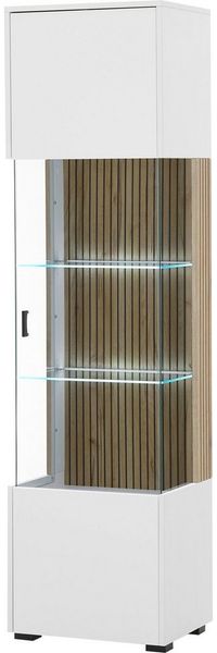 INOSIGN Vitrine Hudson in moderner Trendfarbe, Griffe aus Metall (Schwarz), Höhe 180 cm