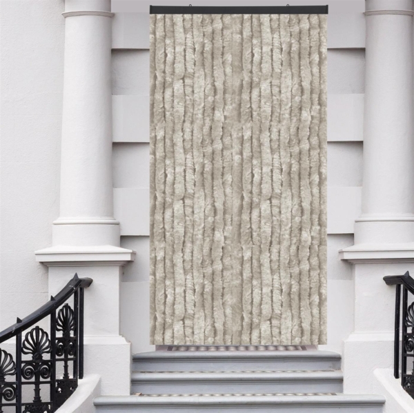 Flauschvorhang in Sondergröße - Türvorhang Breite: 160cm - Länge: 275cm, Hellgrau Bild 2