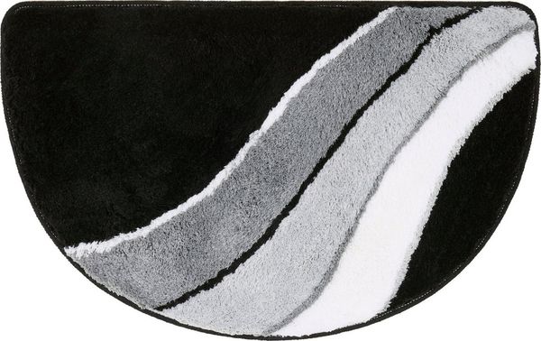 Erwin Müller Badematte Duschvorlage "Veria" halbrund, Höhe 27 mm, halbrund, Streifen/Grafik/gemustert