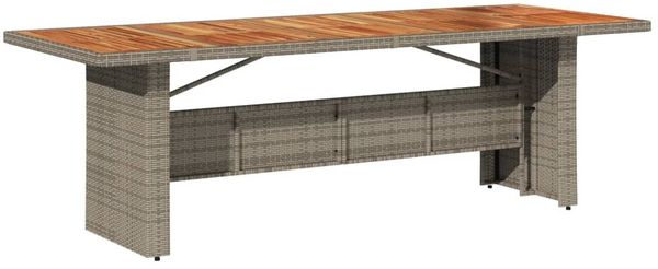 vidaXL 9-tlg. Garten-Essgruppe mit Kissen Grau Poly Rattan 3277592 Bild 4