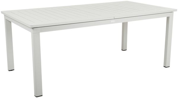 Gartenesstisch Lomma aus Aluminium, modern, ausziehbar, hellgrau, für 8–10 Personen