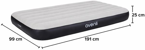 Avenli Luftmatratze Camping BeamRest grau 191 x 99 x 25 cm